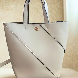 LAST CHANCE TONIGHT! Celeste NWOT Cream Tote Bag and Matching Cosmetic Case Set